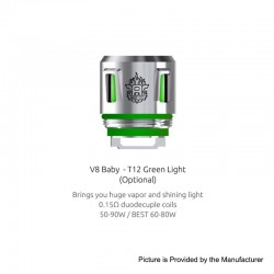 Résistances T12 Light pour V8 Baby Par 5 - Smoktech