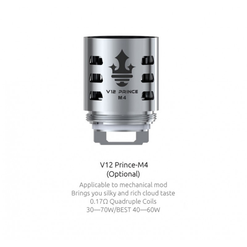 Résistances pour TFV12 Prince M4 par 3 - Smoktech