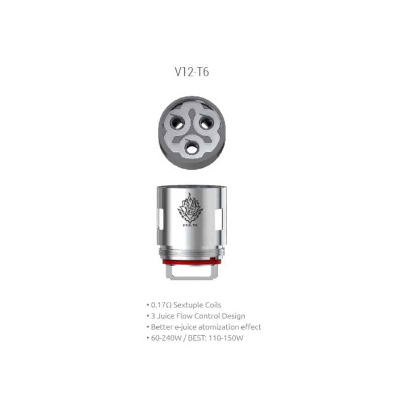 Résistances pour TFV12-T6 Par 3 - Smoktech