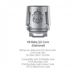 Resistances Q2 pour TFV8 Baby Par 5 0.6 - Smoktech