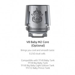 Résistances M2 0.25ohm pour TFV8 Baby par 5 - Smoktech