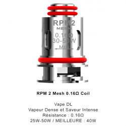 Résistances RPM2 Mesh 0.16ohm par 5 - Smoktech