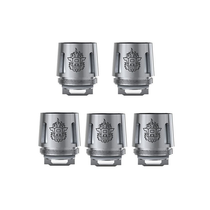 Resistances X4 pour TFV8 Baby Par 5- Smoktech