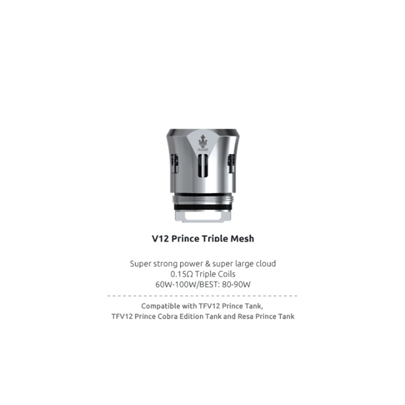 Résistances pour TFV12 Prince Triple Mesh Coil par 3 - Smoktech
