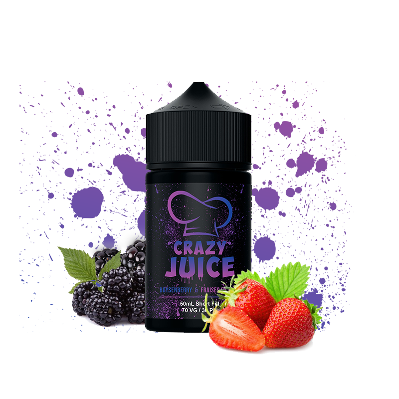 Boysenberry & Fraises de Lune 50ml - Crazy Juice - Mukk Mukk