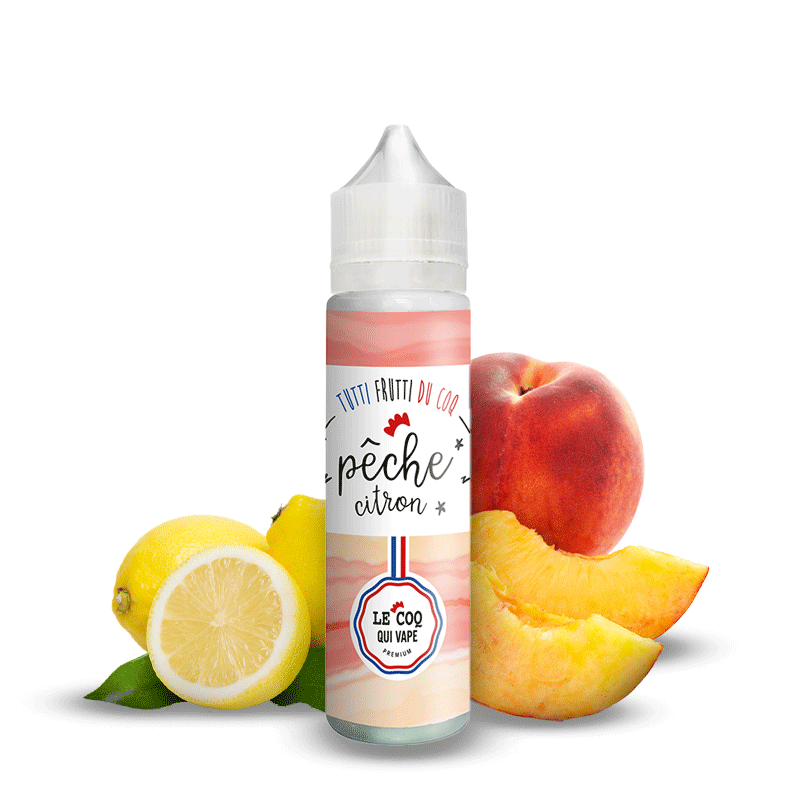 Pêche Citron 50ML - Le Coq Tutti Frutti