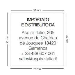 Lot étiquettes avertissement/importateur Italie