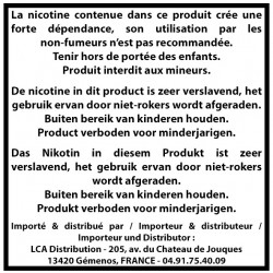 Lot étiquettes avertissement/importateur Belgique 50mm x 50mm