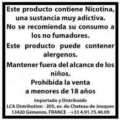 Lot étiquettes avertissement/importateur Espagne
