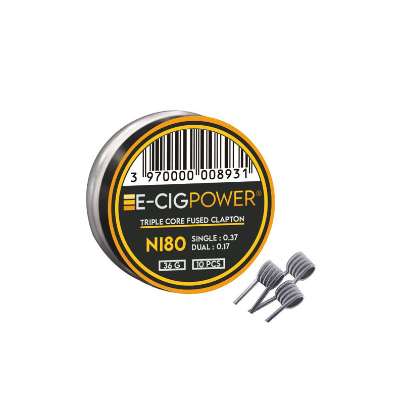 Ni80 Triple Core Fused Clapton par 10 - E-Cig Power