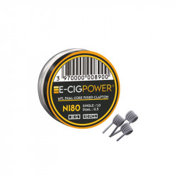 Ni80 MTL Dual Core Fused Clapton par 10 - E-Cig Power
