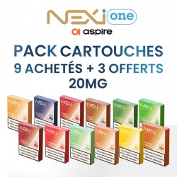 Pack Cartouche 20mg Nexi One - 9+3 - Aspire