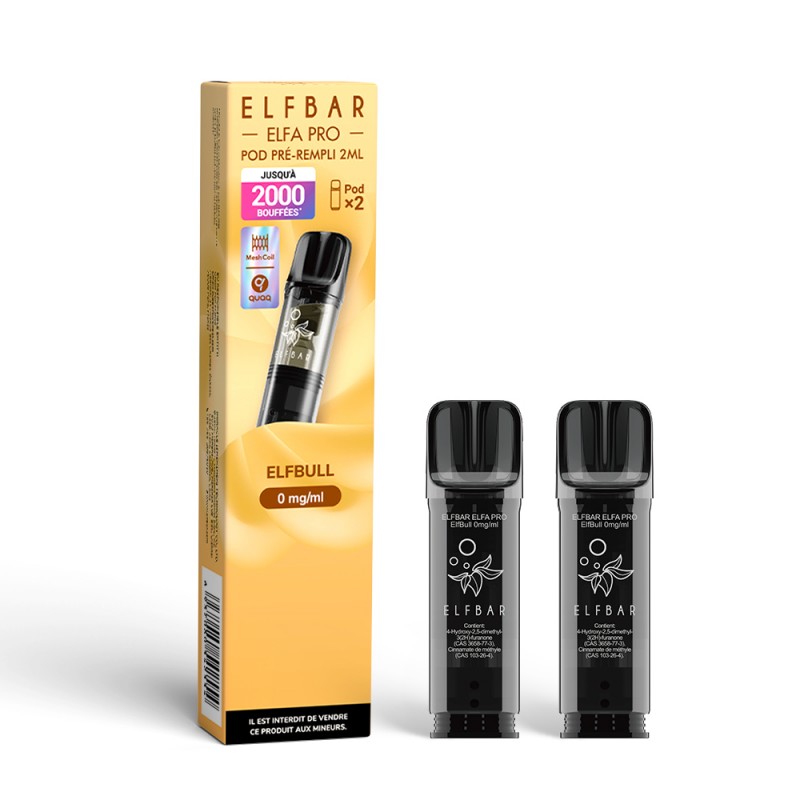 Cartouches pré-remplies ELFA 2ml par 2 - Elfbar