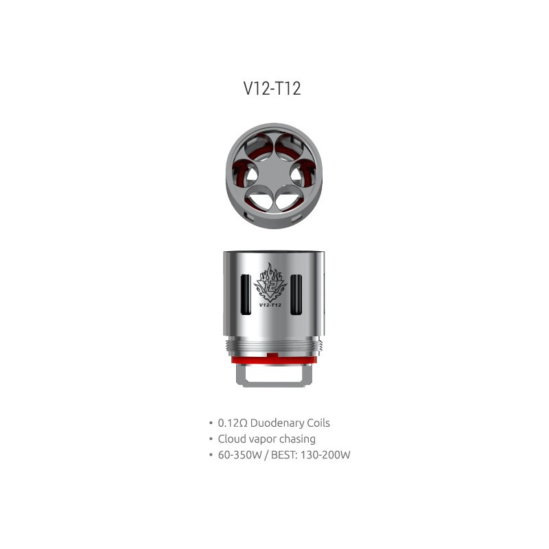 Résistances V12-T12 pour TFV12 Par 3 - Smoktech