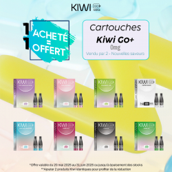 Cartouches Kiwi Go+ 0mg par 2 - Nouvelles Saveurs - Kiwi Vapor