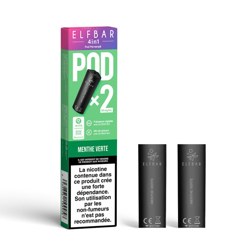 Cartouches pré-remplies 4in1 20mg par 2 - Nouvelles Saveurs- Elfbar