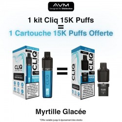 Cliq 15K puffs - Myrtille Glacée - AVM