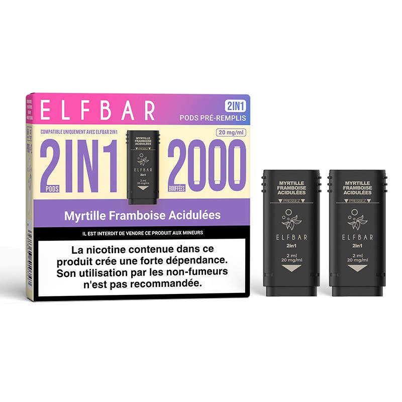Cartouches Elfbar 2in1 par 2 - Elfbar