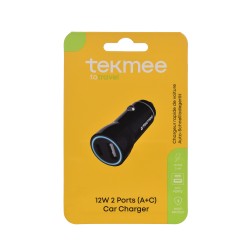 Prise Allume Cigare 2 ports USB 12W / 2A - Tekmee