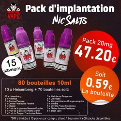 Pack d\'implantation NicSalts 20 mg - Vampire Vape