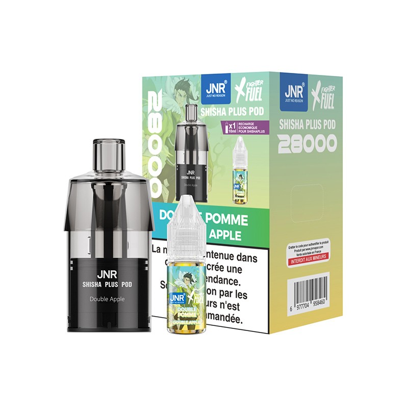 Cartouche Shisha Plus 28K + 1x10ml 20mg - JNR X FIGHTER FUEL