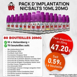 Pack d'implantation NicSalts 20 mg - Vampire Vape