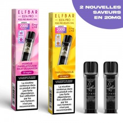 Cartouches pré-remplies ELFA 2ml par 2 - Elfbar