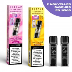Cartouches ELFA Pro nouvelles saveurs par 2 - Elfbar