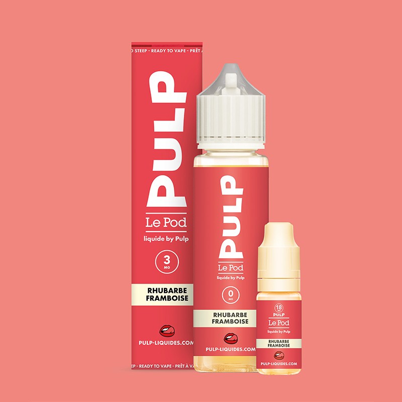 Pack Rhubarbe Framboise 60ml - Le Pod Liquide by Pulp
