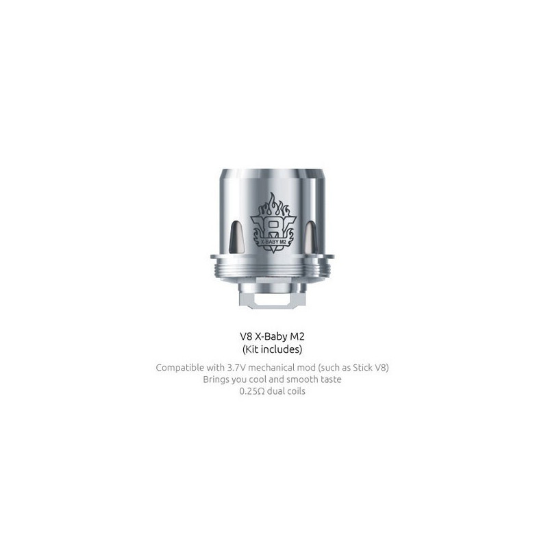 Résistances M2 pour TFV8 X-Baby par 5 - Smoktech