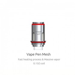 Résistances Mesh 0.15ohm pour Vape Pen par 5 - Smoktech