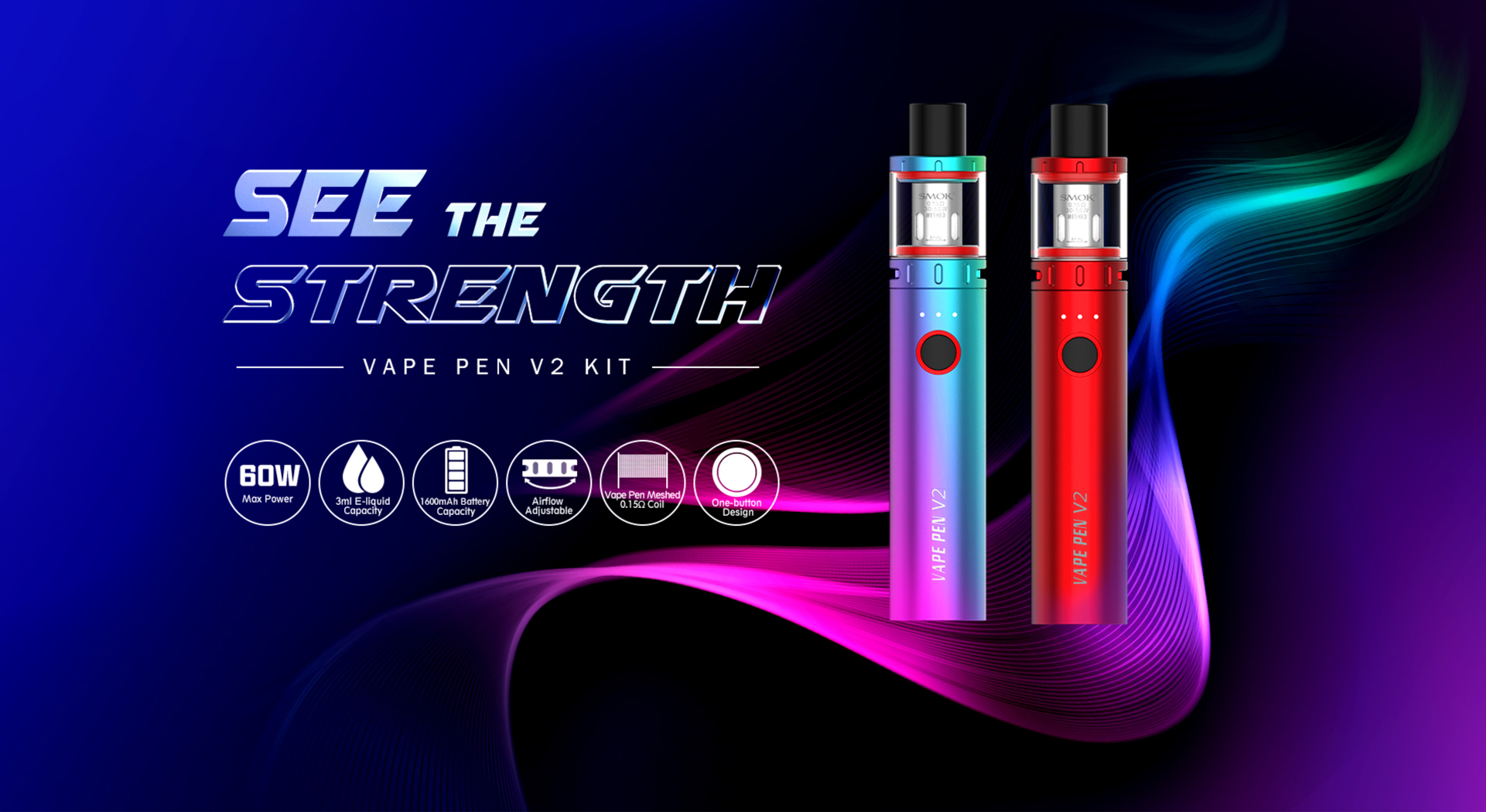 Kit Pod Vape Pen V2 Smoktech lca distribution New version