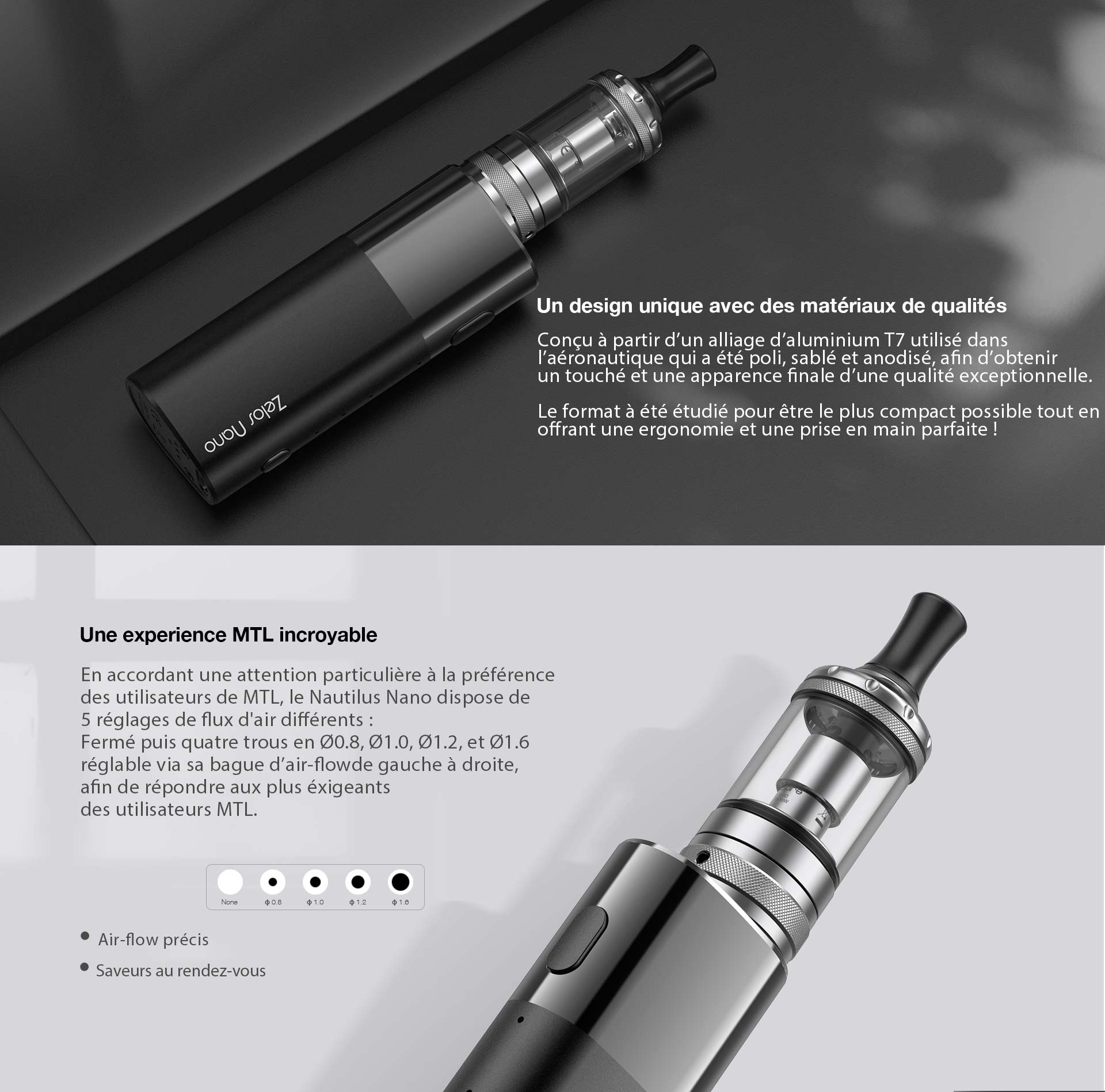 Kit Zelos Nano 1600mAh Aspire